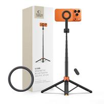 Tech-Protect L10S Bluetooth Selfie Laikiklis Trikojo - Juodas ir Oranžinis