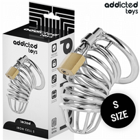 ADDICTED TOYS LOCKED ADDICTED TOYS LOCKED - IRON CELL METAL PENIS CAGE 4 CM SIZE S