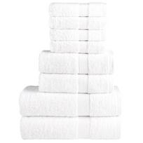 Rankšluosčių rinkinys SOLUND 8vnt balti 600g/m²