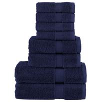 Rankšluosčių rinkinys SOLUND 8vnt tamsiai mėlyni 600g/m²