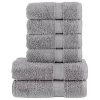 Rankšluosčių rinkinys SOLUND 6vnt pilki 600g/m²