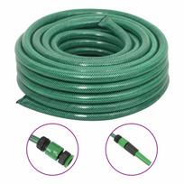 Sodo žarna su tvirtinimo detalėmis žalia 075" 30m PVC