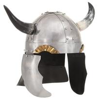 Vikingų šalmas sidabrinis plienas fantastinis