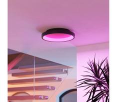 Eglo 901909 - LED RGBW dimeriuojamas lubų šviestuvas LORETELLO-Z LED/19,6W/230V skersmuo 35 cm, juodas