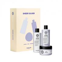 Maria Nila Sheer Silver Beauty Box Šviesiaplaukėms skirtas rinkinys