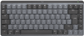 Logitech Master Series MX Mechanical Mini - Tastatur - hinterleuchtet - kabellos - Bluetooth LE - AZERTY - Französisch - Tastenschalter: Tactile Quiet - Graphite (920-010774)