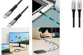 LogiLink USB 3.2 Gen2x2 Type-C-Kabel C/m zu LED sw CU0432 - Kabel - Digital/Daten