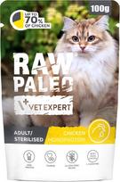Vetexpert Raw Paleo Adult Sterilised Chicken - wet cat food - 100g