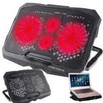 Nešiojamojo kompiuterio aušinimo kilimėlis su LED reguliuojamu dangteliu ir USB prievadu