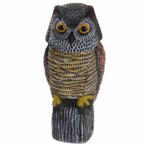 Dekoratyvinė sodo figūrėlė Pelėda su judančia galva, 38 cm