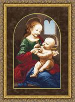 Siuvinėjimo rinkinys „Madonna Benua“ S/MK028, Golden Fleece, 16 ct kreminė Zweigart aida, Madeira siūlai, 54,6x34 cm