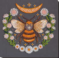 Siuvinėjimo rinkinys su karoliukais „Medus sapnas“, 20x20 cm paveikslui