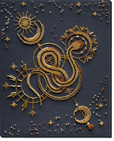 „Auksinis talismanas“ karoliukų siuvinėjimo komplektas, 20x25 cm paveikslas