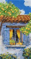 Kryželiu siuvinėjimo komplektas „Viduržemio svaja“ 18×34 cm, AAH-291