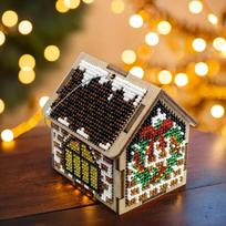 PRECIOSA karoliukų siuvinėjimo rinkinys ant medžio „Wonderland Crafts“ broškėms, pakabukams ir kalėdiniams žaisliukams
