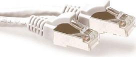 ACT White 20 meter LSZH SFTP CAT6A patch cable snagless with RJ45 connectors. Cat6a s/ftp lszh sng wh 20.00m (FB7320)