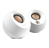 Creative Pebble 2.0 4.4W Wired Speaker, White, 51MF1680AA001