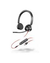 3.5 mm Jack Wired Headphones / USB-A Poly Blackwire C3325 Black