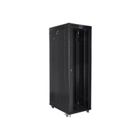 LANBERG 19" 42U Rack Stovas 800x1000 Juodas su Stikliniais Durimis LCD V2