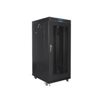 Lanberg 19" 22U Stacionari Rack Spinta 800x800 Juoda su Perforuotomis Durimis (Flat Pack)