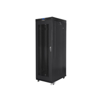 LANBERG 19" 27U Stacionari Rack Šafa 800x1200 juoda su perforuotais durimis