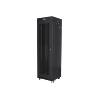 Lanberg 19" 42U Stacionari Rack Spinta 600x600 Juoda su perforuotais durimis