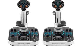Thrustmaster Sol-R 2 HOSAS Space Sim Duo Juoda, Balta USB Orlaivio vairalazdė