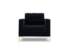 Fotelis Cosmopolitan Design Bali 1S-V, tamsiai mėlynas/auksinės spalvos