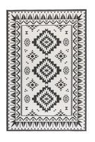Elle Decoration Gemini dinamiškas juodas dvipusis kilimas naudojimui viduje ir lauke 120x170