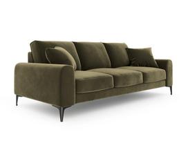 Trivietė sofa Mazzini Sofas Madara, veliūras, žalia/juoda