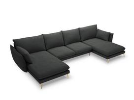 Minkštas kampas Milo Casa Elio 6S, tamsiai pilkas