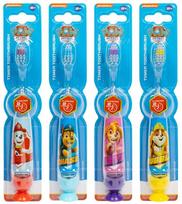 „Paw Patrol“ mirksinčių dantų šepetėlių rinkinys su siurbtuku – 4 linksmi spalvingi šepetėliai vaikams