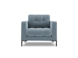 Fotelis Cosmopolitan Design Bali 1S-V, šviesiai mėlynas/juodas