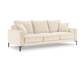 Trivietė velvet sofa Venus, šv. smėlio sp.