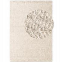 Elle Decoration Majoli natūraliai baltas vilnos ir džiuto kilimas 200x290