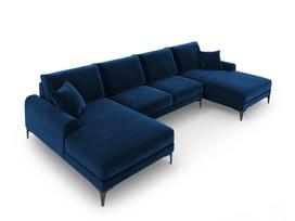 Minkštas kampas Mazzini Sofas Madara 6S, mėlynas/juodas
