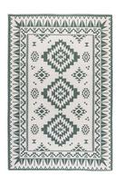 Elle Decoration Gemini dinamiškas žalias dvipusis kilimas vidui ir laukui 120x170