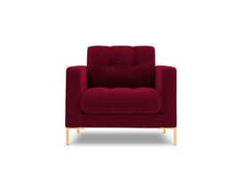 Fotelis Cosmopolitan Design Bali 1S-V, raudonas/auksinės spalvos