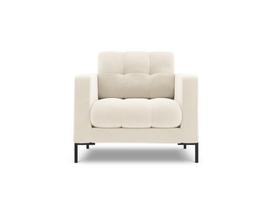 Fotelis Cosmopolitan Design Bali 1S-V, šviesios smėlio spalvos/juodas