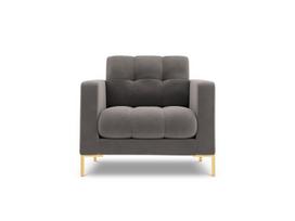 Fotelis Cosmopolitan Design Bali 1S-V, pilkas/auksinės spalvos