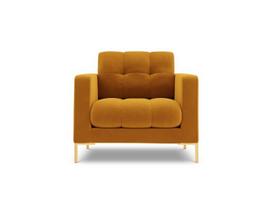 Fotelis Cosmopolitan Design Bali 1S-V, geltonas/auksinės spalvos