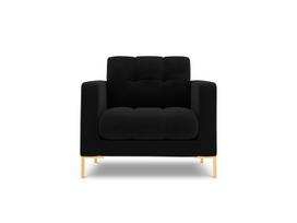 Fotelis Cosmopolitan Design Bali 1S-V, juodas/auksinės spalvos