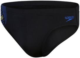 Men's swimsuit speedo 7cm tech panel brief black/chroma blue/spritz xs