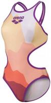 Arena one morning light swimsuit tech back purple/rose multi xl - uk38