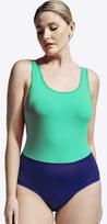 Wuka period racerback two-tone swimsuit medium flow green/blue xs -