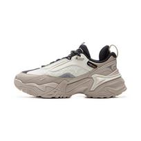 Li Ning CF Suo Qian Xing Ce 3 Madingi Universalūs Neslystantys Atsparūs Dėvėjimuisi Žemo Profilio Tėčio Batai Moteriški sportbačiai Pilki Balti AHCU038-1 37