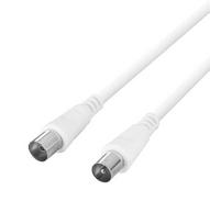 Antenos kabelis DELTACO 75 omų, ferito šerdys, paauksuotos jungtys, 10 m, baltas / AN-110-K / 001500