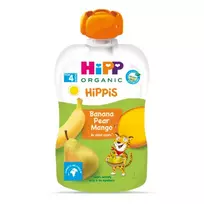 Ekologiška bananų, kriaušių, mangų tyrelė nuo 4 mėn. HIPP, 100 g