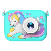 1080P vaikų fotoaparatas Mielas skaitmeninis fotoaparatas 20 MP vaikų fotoaparatas animacinių filmų vaikams asmenukių fotoaparatas berniukams ir D12 žalia