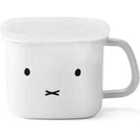 Fuji Enamel Miffy Face Square White Oven-Safe Stockpot/Miso Pot, balta